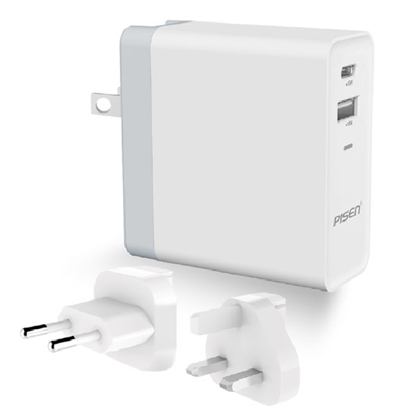 Sạc Pisen USB+Type-C PowerCombo (1 cổng Type-C, 1 cổng QC 3.0, 34W )